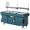 Cambro KVC856158 - CamKiosk Cart 6 Pan Wells, 85-1/8x33-1/2x70-1/2, Hot Red