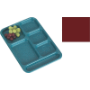 Cambro BCT1014416 - School Tray 10" x 14" 6 Compartment, Cranberry - Pkg Qty 24