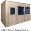 Porta-King Inplant Office, Beige Vinyl Int & Beige Stl Ext, 8x12, 3-Wall, Class A Fire & STC27 Sound