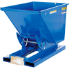 Steel Self-Dumping Forklift Hopper W/ Bump Release, 1 Cu. Yd., 2000 Lbs. Cap., Blue