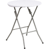 Flash Furniture 24" Round Folding Plastic Table, White