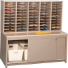 Mail Master Legal Size Workstation 7, Regal Cherry Laminate Top Medium Gray