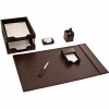 DACASSO® Brown Leather 8-Piece Econo-Line Desk Set