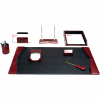 DACASSO® Burgundy Contemporary Leather 8-Piece Desk Set