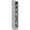 Digilock LockUp Triple Tier 3 Door Electronic Locker W/Clear Doors, 12"Wx18"Dx24"H, Gray, Assembled