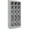 LockUp by Digilock Electronic Locker w/Clear Door 3 Wide 3 Tier 36x18x24 LCRL-3W3T-PC1S-02-31-A