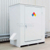 Denios N-Series 8'W x 4' 10"D x 8' 2"H, Non-Combustible Outdoor Storage Building For 2 Drums
