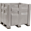 Decade C40SGY3-H46 MACX Heightened Pallet Container Solid Wall 48x40x46 Gray 1500 Lb. Capacity