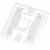 Del City 9800 Adhesive Mtg Base- 2-way- 1" sq- Natural, 100 Pieces