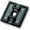 Del City 9801 Adhesive Mtg Base- 2-way- 1" sq- Black, 100 Pieces