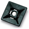 Del City 9871 4-way Adhesive Mtg Base 1-1/8" sq- UV Black, 100 Pieces