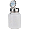 Menda 35389 Round White Glass Liquid Dispenser with Pure-Touch Pump, 4 oz.