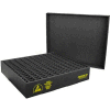 Protektive Pak 38701 ESD In-Plant Handler Adj. Dividers & Lid, 70 Cells, Cell Size 4 x 1-3/4 x 2-1/4 - Pkg Qty 5