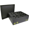 Protektive Pak 38824 ESD In-Plant Handler Adj. Dividers & Lid, 5 Cells, Cell Size 8 x 15-3/4 x 3-1/2 - Pkg Qty 5