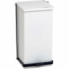 Detecto® White Baked Epoxy Steel Step-On Can, 32 Quart
