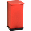 Detecto® Red Baked Epoxy Steel Step-On Can, 32 Quart