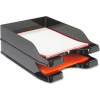 Deflect-O® Docutray Multi-Directional Stacking Tray, 2 Tiers, Black