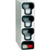 Dispense-Rite® Counter Vertical Lid & Straw Organizer - 3 Sections, SS
