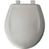 Bemis Plastic Seat, Whisper Close w/Easy Clean & Change™ Hinges, Elongated, W/Cover Silver