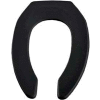 Bemis Heavy Duty Open Front Commercial Seat, STA-TITE Hinges Elongated Style, Black