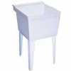 Fiat® FL1100 Molded Stone Laundry Tub With Legs 23"L x 21-1/2"W x 36-3/16"H