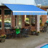 Awntech DM12-12-BBW, Manual Retractable Awning 12'W x 10'D x 10"H Blue/White