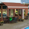 Awntech DTL8-EXE-BT Retractable Awning Left Motor 8'W x 11/16'H x 7'D Burgundy/Tan