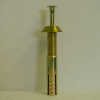Tamper-Proof Security Anchor - 1/2 x 3-1/2" - Reversible Head - Carbon Steel - Yellow Zinc - 50 Pk