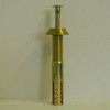 Tamper-Proof Security Anchor - 1/4 x 1-3/4" - Reversible Head - Carbon Steel - Yellow Zinc - 100 Pk