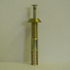 Tamper-Proof Security Anchor - 3/8 x 2-3/8" - Reversible Head - Carbon Steel - Yellow Zinc - 100 Pk