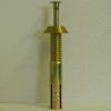 Tamper-Proof Security Anchor - 5/8 x 4" - Reversible Head - Carbon Steel - Yellow Zinc - Pkg of 30