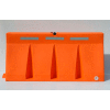 6'L Traffic Barrier, Polyethylene, Orange