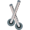 Universal 3" Walker Wheels with Two Sets of Rear Glides, 1 Pair