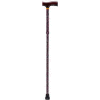 Lightweight Adjustable Folding Cane with T Handle, Black Floral