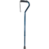 Aluminum Offset Cane with Gel Hand Grip, Height Adjustable, Blue Crackle