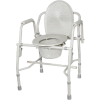 Steel Drop Arm Bedside Commode with Padded Arms