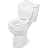 Drive Medical 12065 Raised Toilet Seat with Lock and Lid, Standard Seat, 4" Height