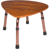 Adjustable Height Teak Bath Bench Stool, Triangular Seat