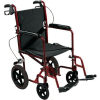 Lightweight Expedition Aluminum Transport Chair with Seat Belt, Red Frame