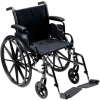 18" Cruiser III Wheelchair, Flip Back Detachable & Adj. Height Desk Arms, Elevating Legrests