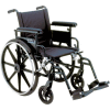 22" Viper Plus GT Wheelchair, Flip Back Detachable Adjustable Full Arms, Elevating Legrests