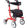 Drive Medical RTL10266-T Nitro Euro Style Walker Rollator, Tall Height, Red