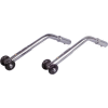 Anti-Tippers with Wheels, Chrome, For Viper, Viper Plus GT, Cruiser III and Most Wheelchairs, 1 Pair