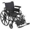 20" Viper Plus GT Wheelchair, Flip Back Detachable Adjustable Full Arms, Elevating Legrests