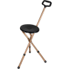 Drive Medical RTL10365-ADJ Folding Lightweight Cane Seat, Adjustable Height, Bronze with Black