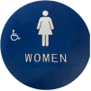 Don Jo CHS 2 Women's Restroom Sign, BL - Pkg Qty 10