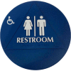 Don Jo CHS 3 Restroom Sign, BL - Pkg Qty 10