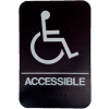 Don Jo HS 9080 32 - ADA Sign, 6" x 9", Brown With Raised White Lettering - Pkg Qty 10