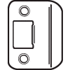 Don Jo ST 214 RC-619 Replacement Strike W/Radius Corner, 2-1/4"x1-1/4", Satin Nickel - Pkg Qty 10