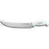 Dexter Russell 24073 - Cimeter Steak Knife, High Carbon Steel, Stamped, White Handle, 10&quot;L